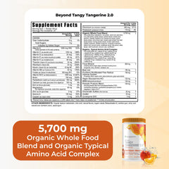Youngevity Beyond Tangy Tangerine 2.0 bottle close-up, citrus peach fusion flavor.