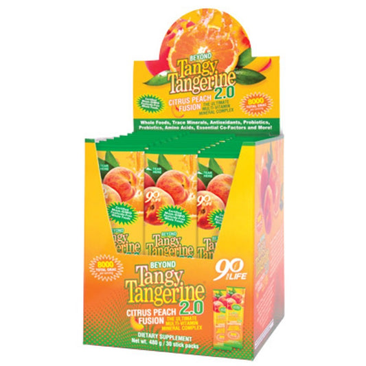 Youngevity Beyond Tangy Tangerine 2.0 bottle open, convenient daily nutrition.