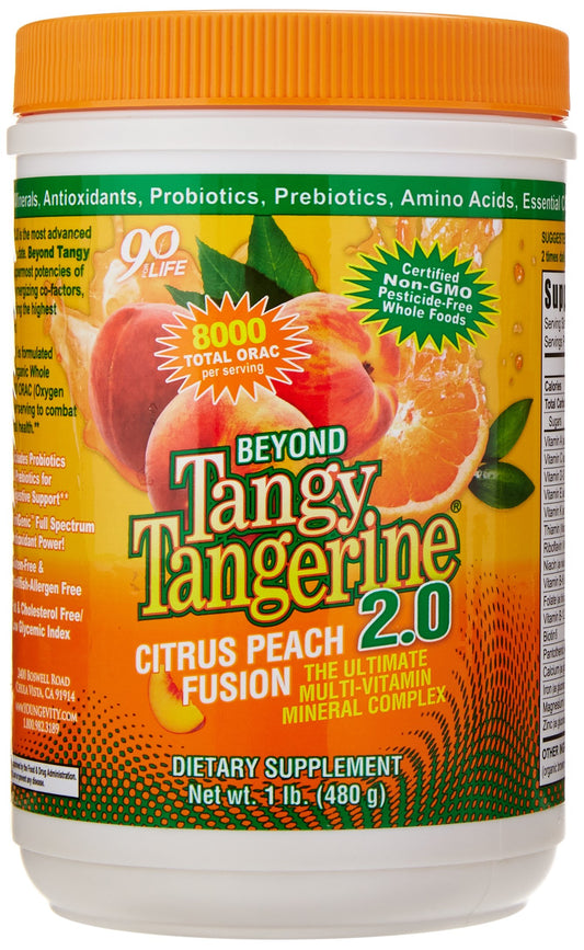 Youngevity Beyond Tangy Tangerine 2.0 bottle shown for daily Citrus Peach Fusion nutrition.