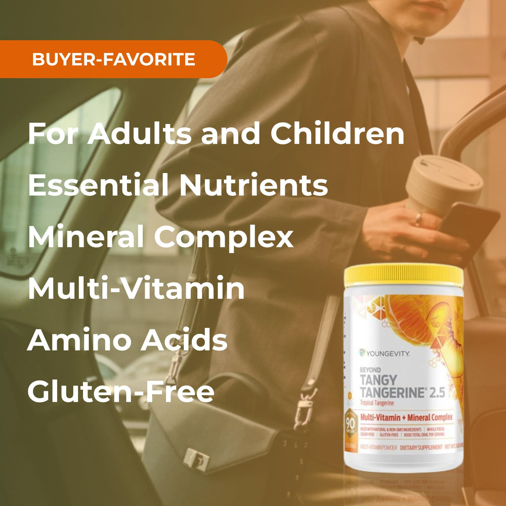 Youngevity BTT 2.5 label close-up with natural ingredients