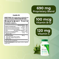 Close-up of Youngevity Cardio FX capsules highlighting easy daily intake.