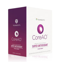 Youngevity CoreAO Stiks berry flavor pack for easy daily immune support.