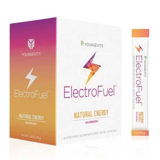 Youngevity ElectroFuel Raspberry stick packaging for convenient hydration on the go