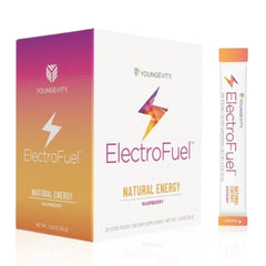 Youngevity ElectroFuel Raspberry stick packaging for convenient hydration on the go