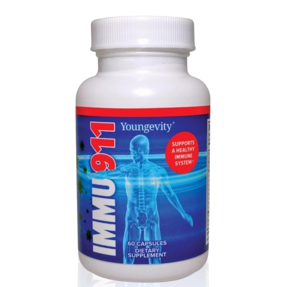 Youngevity Immu-911 bottle front showing the advanced immune formula for daily wellness.