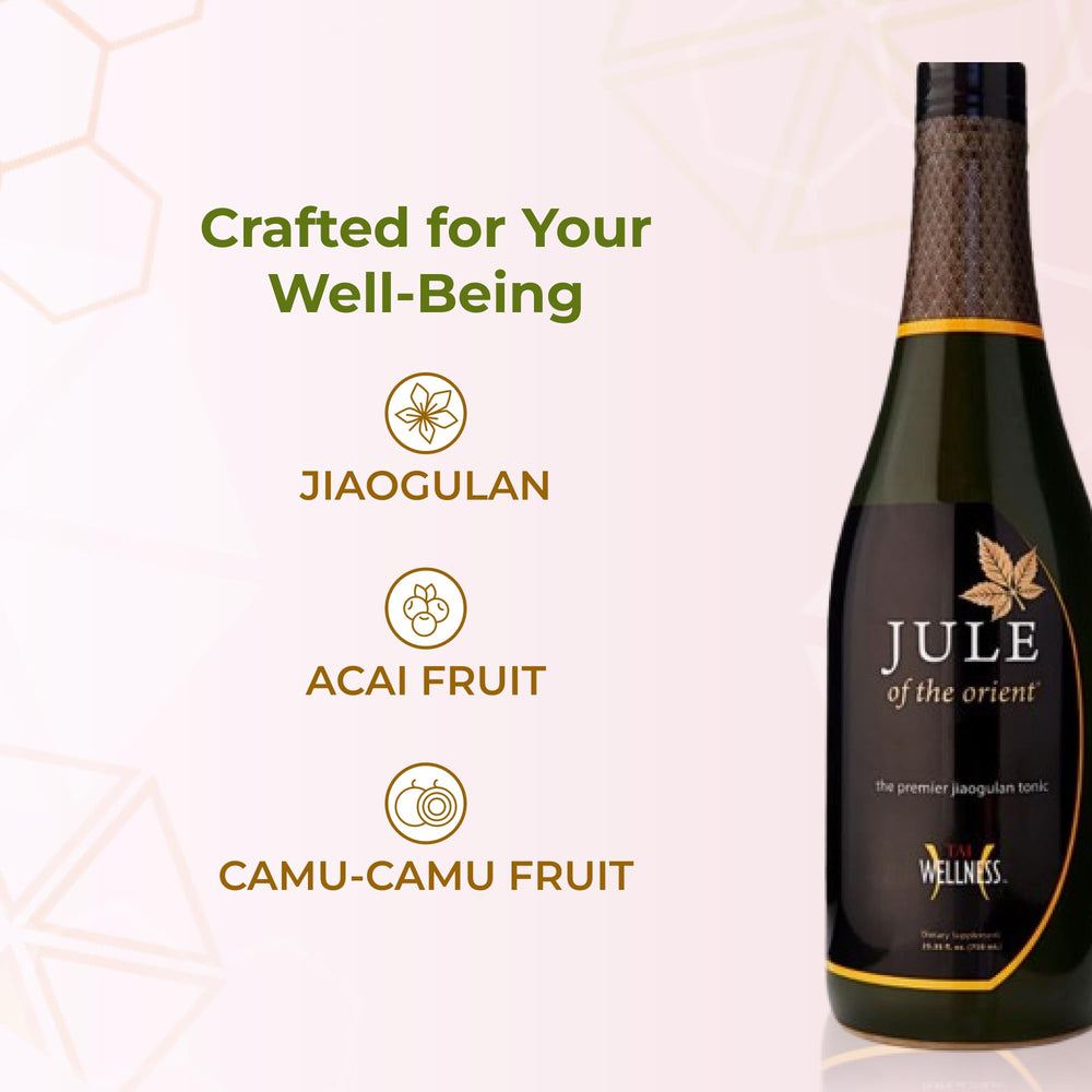 Youngevity Jule of the Orient Organic SuperJuice organic badge visible on the bottle.