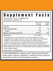 Youngevity Majestic Earth Rainforest label shows gluten-free, all-natural vitamins for adults and kids.