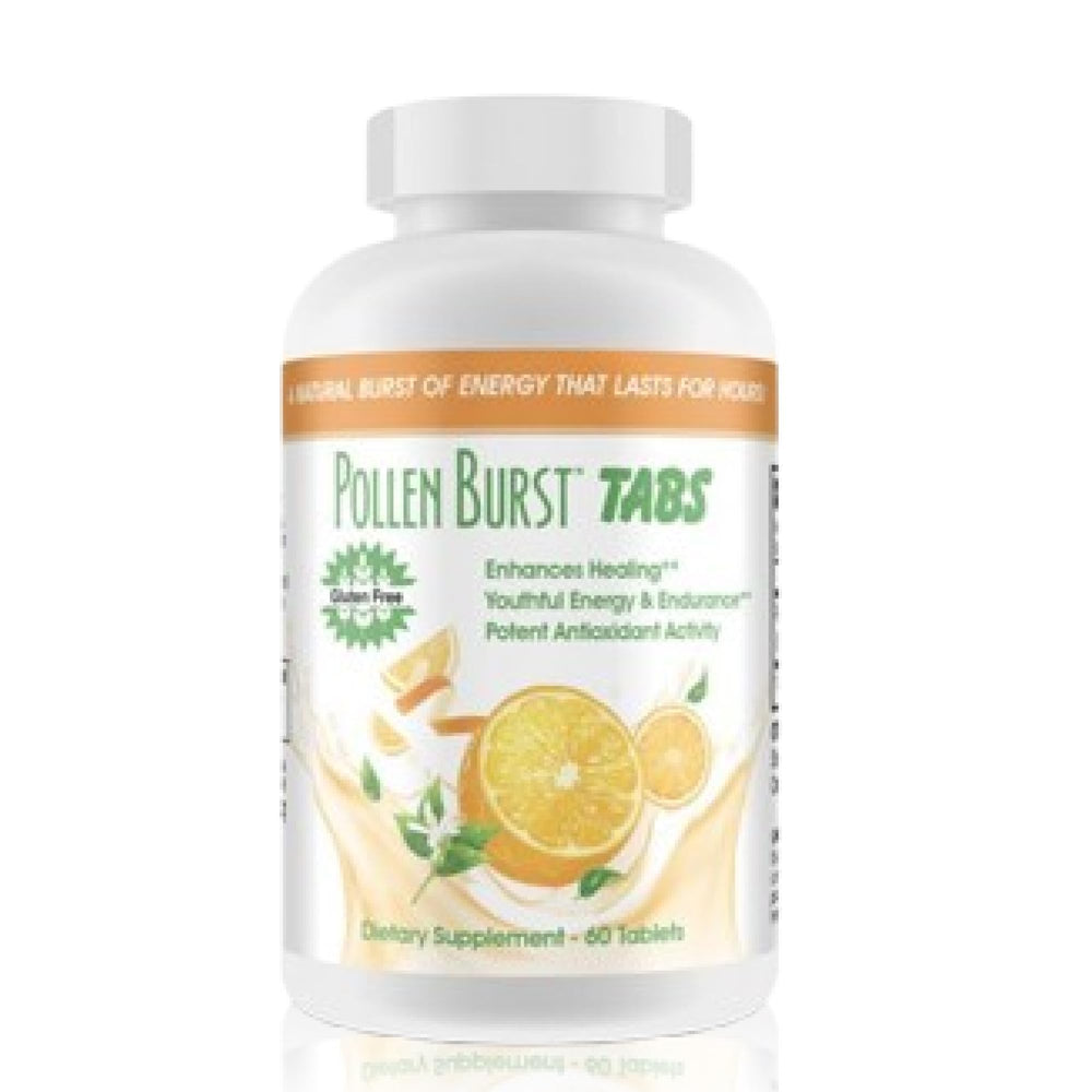 Youngevity Pollen Burst Tabs bottle for convenient daily supplementation.