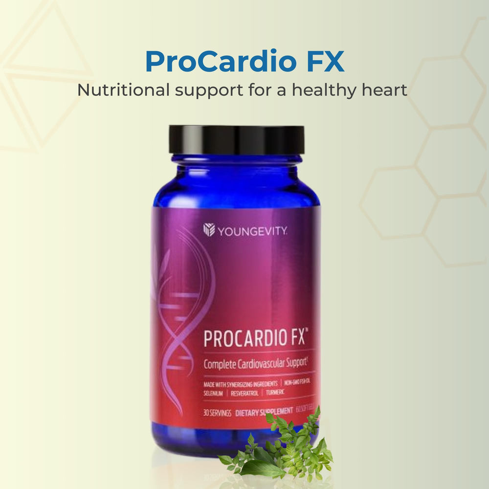 Youngevity ProCardio FX capsule closeup shows easy-to-swallow form