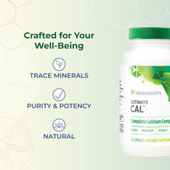 Youngevity Ultimate CAL label detail with quality assurances