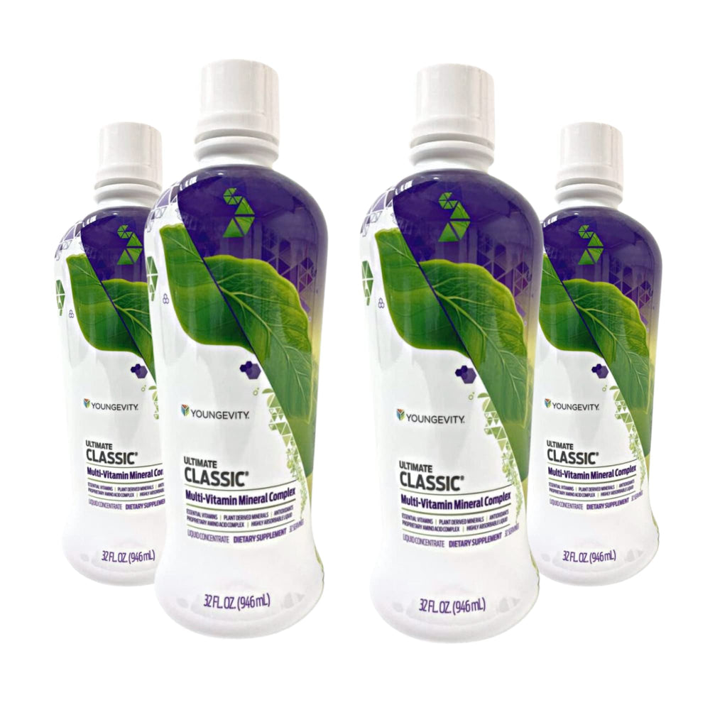 Youngevity Ultimate Classic liquid bottle pour for convenient daily nutrient intake