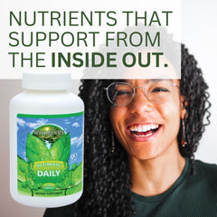 Label detail of Youngevity Ultimate Daily highlighting ingredients and serving size.