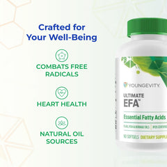 Youngevity Ultimate EFA nutrition facts panel with ingredients overview
