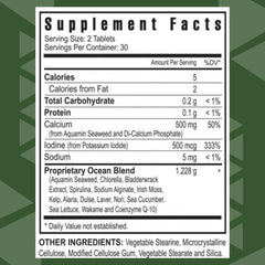 Close-up of kelp and chlorella, highlighting ocean-derived nutrients for heart-friendly nutrition.