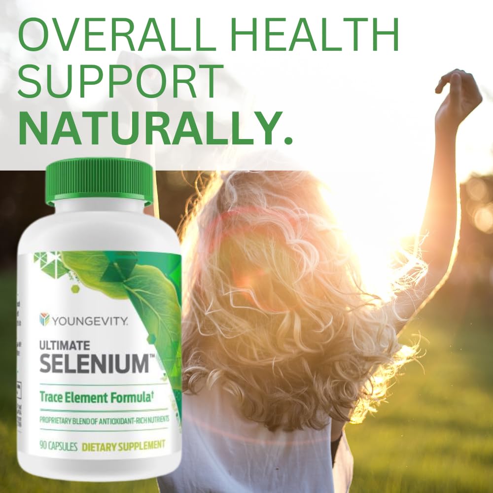 Youngevity Ultimate Selenium + Cofactors capsules closeup highlighting small, easy-to-swallow tablets.