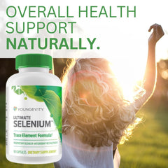 Youngevity Ultimate Selenium + Cofactors capsules closeup highlighting small, easy-to-swallow tablets.