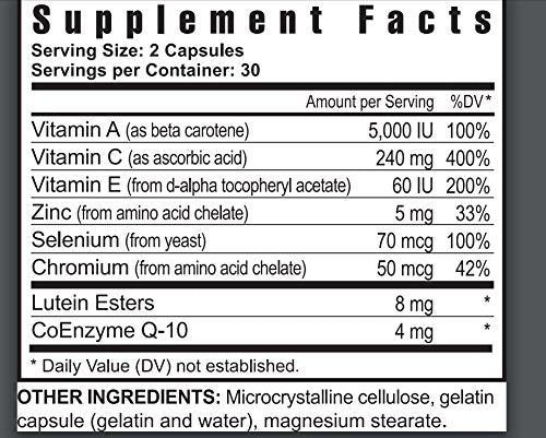 Youngevity Vision FX capsules close-up highlighting lutein and CoQ10 benefits