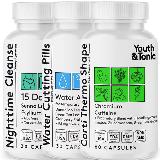 Youth & Tonic Sculpt Shred bottle shows appetite control and energy support.