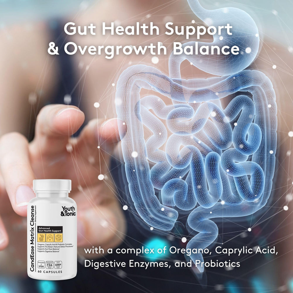 CandEase oregano leaf extract for natural cleansing and digestive balance.