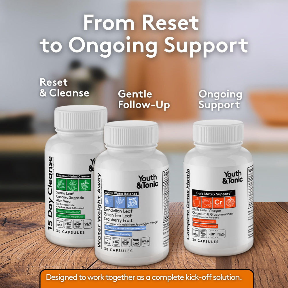 Youth and Tonic USA-made GMP-certified facility label on packaging.