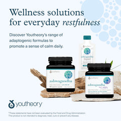 Lifestyle scene with morning routine featuring Youtheory Ashwagandha for energy balance.