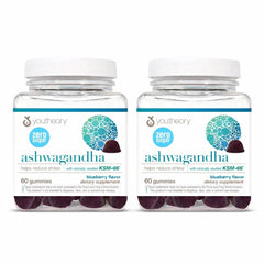 Youtheory Ashwagandha gummies bottle offers convenient daily energy and calm support