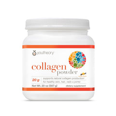 Youtheory collagen powder vanilla bottle for daily joint-supporting nutrition