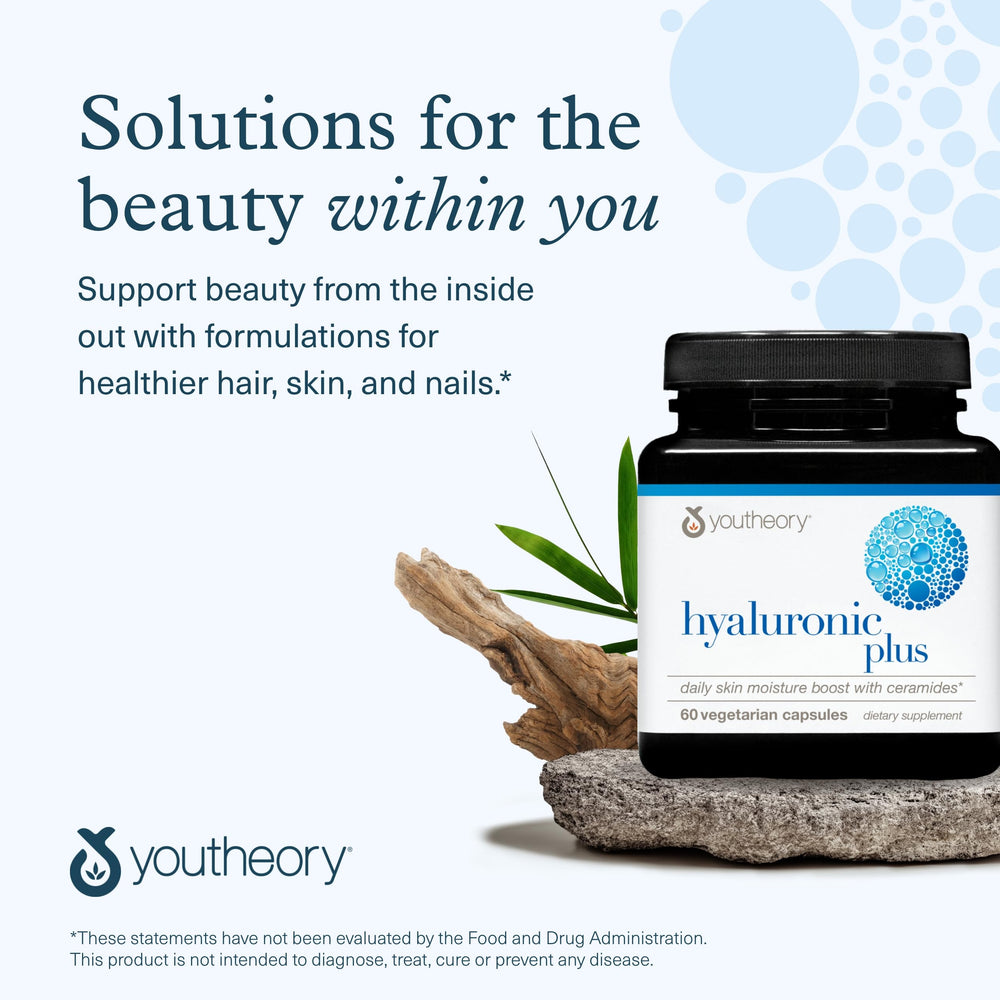 Youtheory Hyaluronic Plus daily-use scene inviting a steady skincare routine.