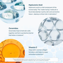 Youtheory Hyaluronic Plus vitamin C image hints at antioxidant protection for skin.