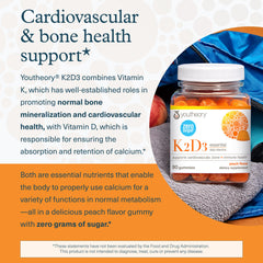 Serving spoon displaying Youtheory K2D3 Zero Sugar Gummy for easy daily dosing