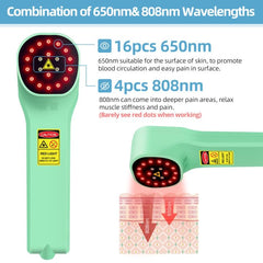 Yoveck red light therapy device side view showing portable design