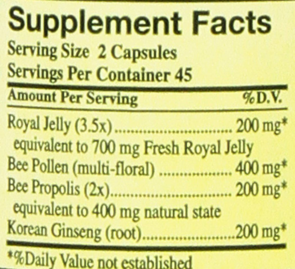 Y.S. Eco Bee Farms Korean ginseng capsules highlight vitality for busy days.