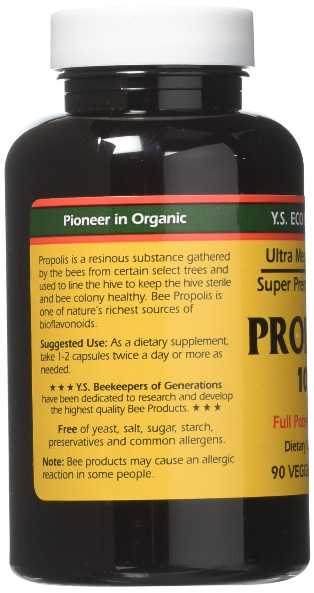 YS Eco Bee Farms Propolis 1000 capsules in triple-pack