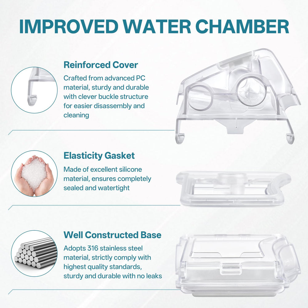 YSSKTC easy-fill water chamber simplifies cleaning and enhances hygiene during nightly use.