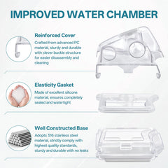YSSKTC easy-fill water chamber simplifies cleaning and enhances hygiene during nightly use.