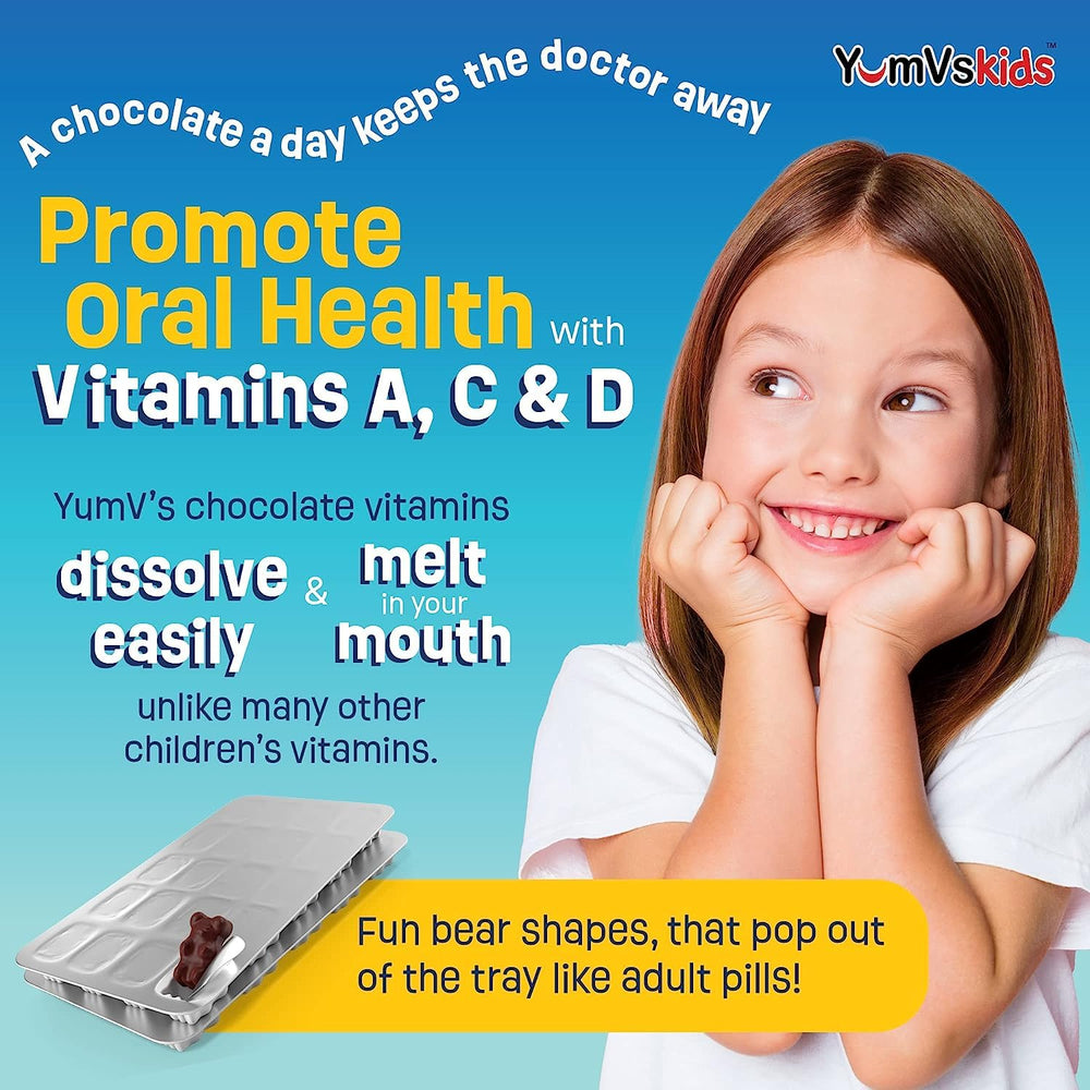 YUM-V'S bears nutrition label highlights 16 vitamins and minerals