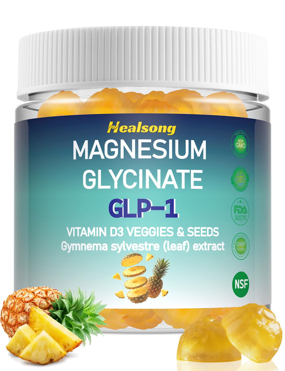 YUMOYI SPRUCE JIYIN GLP-1 gummies bottle on counter supports daily metabolic balance