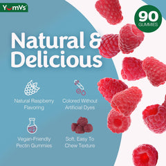 YUM-V'S adults taking three gummies daily for nerve and muscle support.