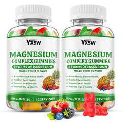 YXSW Magnesium Complex Gummies bottle front shows colorful bites for daily wellness