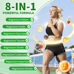 YXSW Magnesium Complex Gummies ingredients label confirms vegan, non-GMO formula
