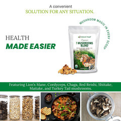 Sacred 7 mushrooms tea mix by Z Natural Foods for a gentle, earthy infusion