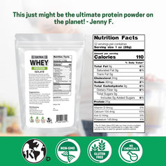 Z Natural Foods Ultra Whey Protein Isolate powder can blend smoothly into shakes without altering taste.