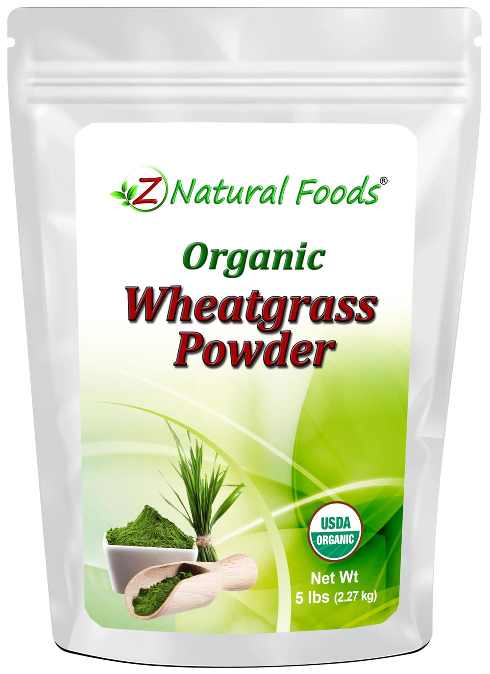 Z Natural Foods wheatgrass powder bulk packaging ready for daily greens