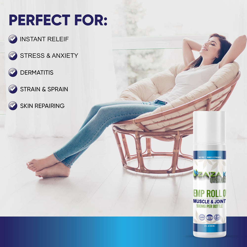 ZA'ZA K ORGANICS hemp gel used on joints or temples for targeted use