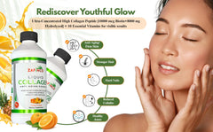 ZAFiNCO USA-made liquid collagen bottle signaling premium quality.