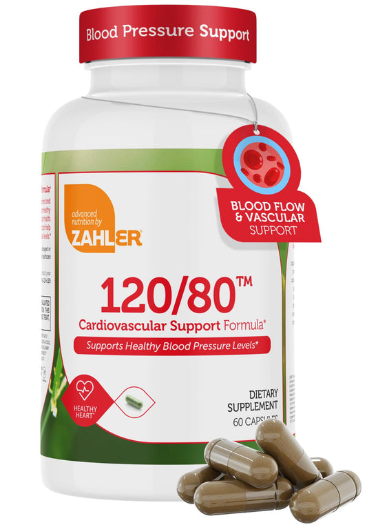Zahler 120/80 cardiovascular support bottle pour for easy daily use
