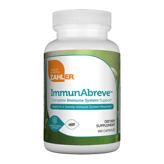 Zahler Immunabreve bottle front displaying label for daily immune support