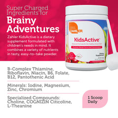 Zahler KidsActive fruit punch drink with bright color suitable for kids.