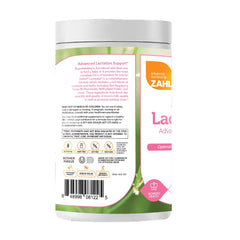Zahler Lactivate bottle label highlights natural ingredients and certifications for nursing.