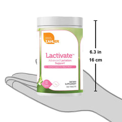 Zahler Lactivate ingredients panel displays citrus bioflavonoids and nettle used in formula.